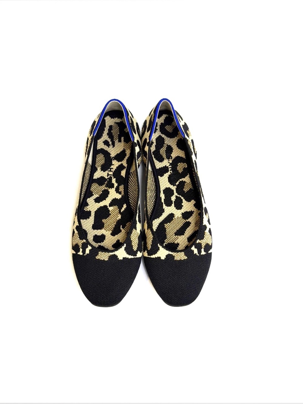 Rothy’s The Flat Knit Ballet Flats in Desert Cat Leopard Print Women Size 10.5